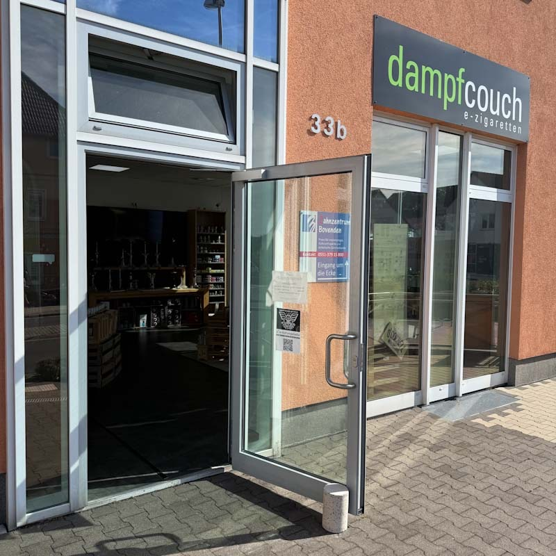 Eingang Dampfcouch GmbH Bovenden – E-Zigaretten Shop in der Göttinger Straße