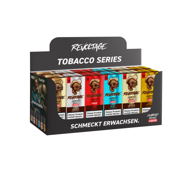 Revoltage - Tobacco Series Display bestückt 20 mg/ml (12 Artikel)