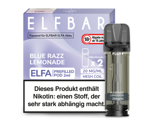 Elfbar - Elfa Pod Blue Razz Lemonade 20 mg/ml (2 Stück pro Packung)