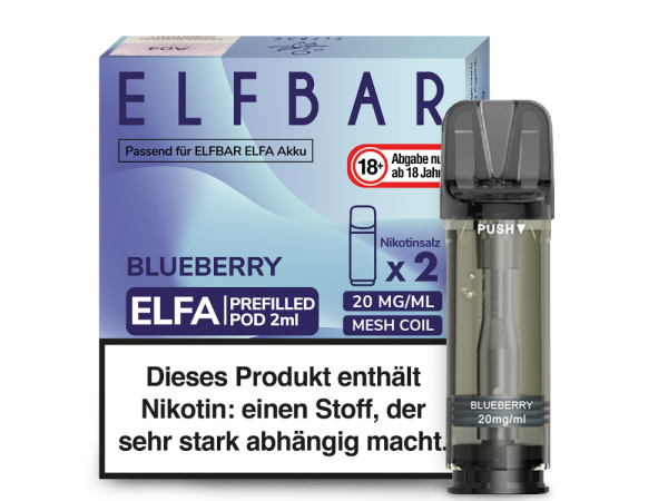 Elfbar - Elfa Pod Blueberry 20 mg/ml (2 Stück pro Packung)