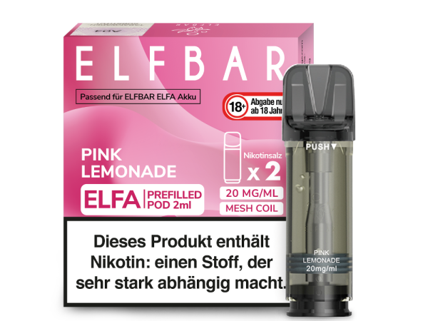 Elfbar - Elfa Pod Pink Lemonade 20 mg/ml (2 Stück pro Packung)