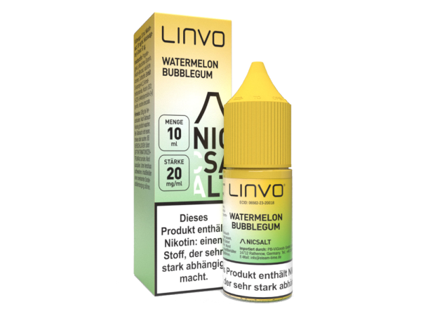 Linvo - Watermelon Bubble Gum - Nikotinsalz Liquid 20 mg/ml