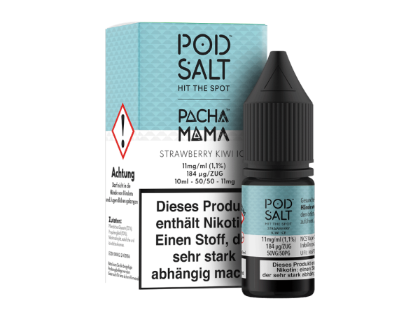 Pod Salt Fusion - Strawberry Kiwi Ice - Nikotinsalz Liquid